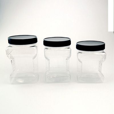 Il chiaro coperchio a vite di plastica quadrato della presa 4500ml dell'ANIMALE DOMESTICO stona BPA libero