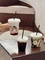 Caffè freddo della bolla di tè dei frullati eliminabili 90mm su ordinazione delle tazze che beve le tazze di plastica dell'animale domestico