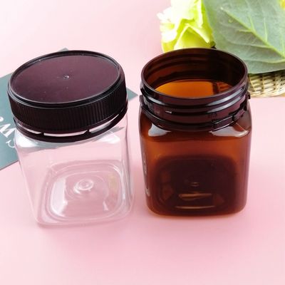 Ampio commestibile di plastica del barattolo di Amber Honey 200ml della copertura di sigillamento della bocca